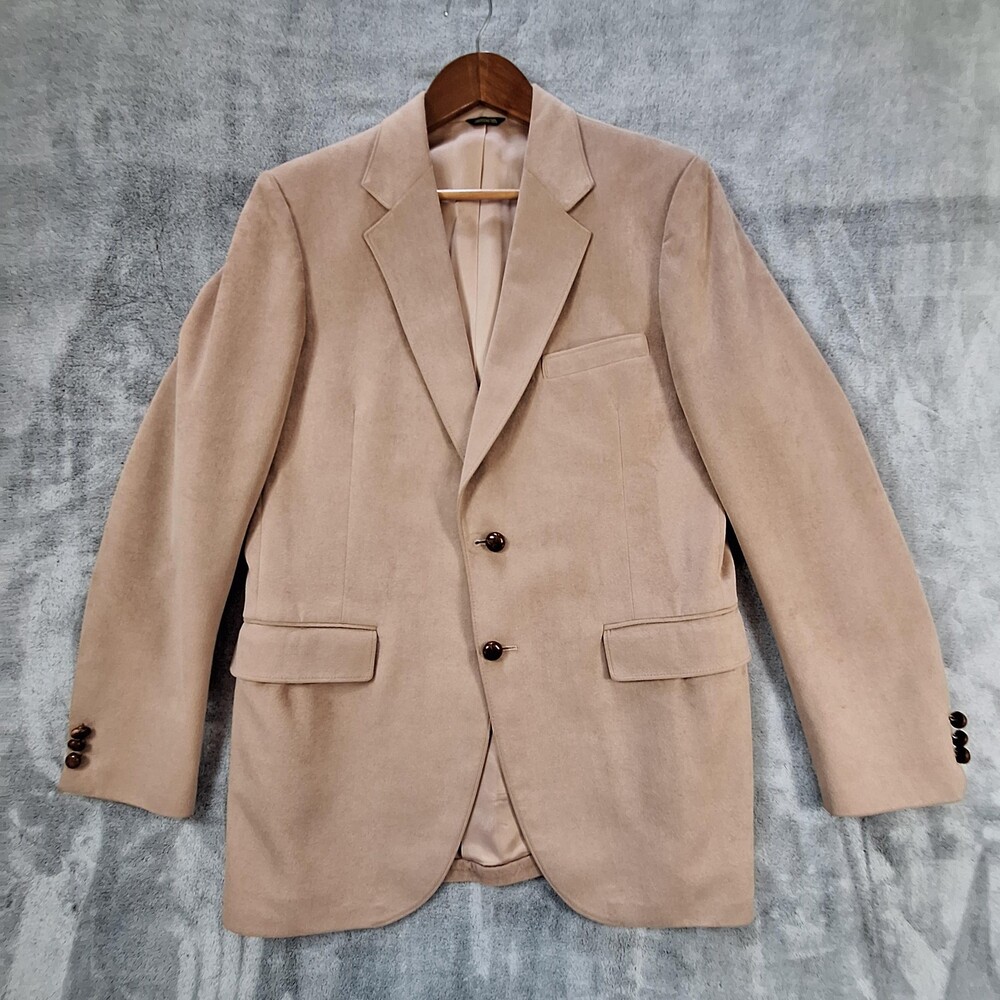 Anderson-Little Blazer Mens 42R Tan Two-Button Notch Lapel Single Vent Lined